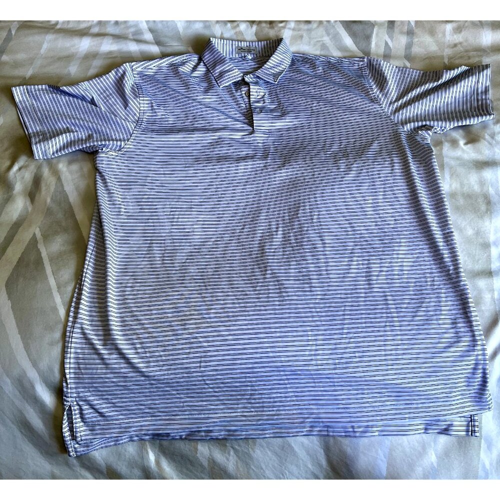 Peter Millar XL Polo Summer Comfort Blue Stripes- Excellent